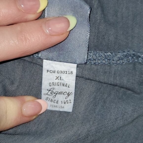 Legacy Vintage Inspired Graphic WISCONSIN USA Long Sleeve Sz XL T-shirt w Pocket - Picture 9 of 13